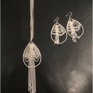 Silver chain necklace set